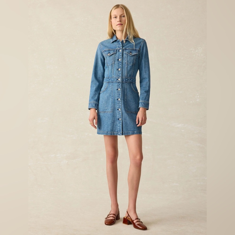 Faherty Michelle Denim Women’s Dress Color Sea Bright Wash Size 8